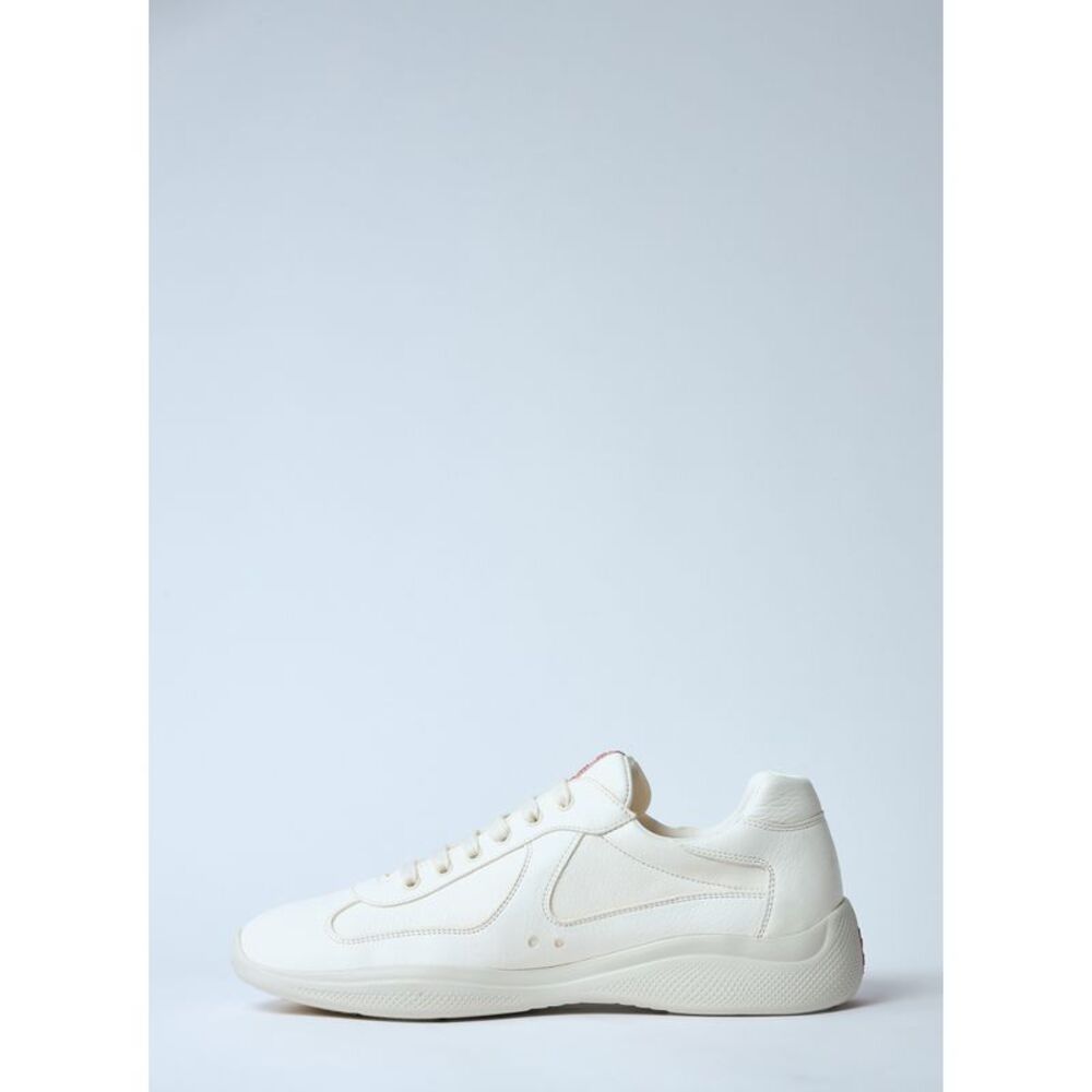 Prada Men Leather Low-Top Sneakers - Picture 4 of 7